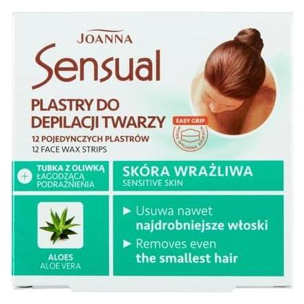 Joanna Sensual Aloe Facial Hair Removal Patches 12Pcs + Soothing Olive (12x) (33080565)