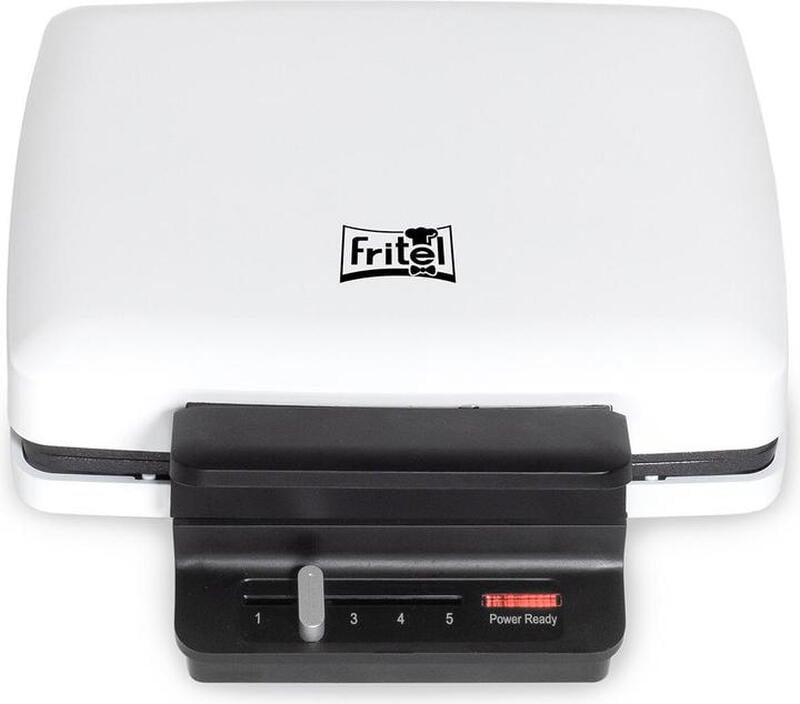 Fritel WA 1230 Wafelijzer met 4 x 7 wafelplaat, 1200 W en antiaanbaklaag, Wit