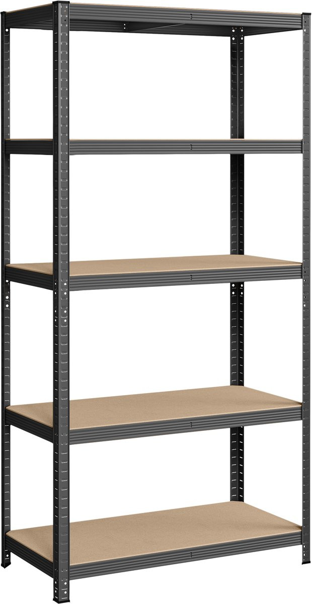 Songmics Stellingkast met 5 Verstelbare Legplanken en Zwaar Stalen Frame