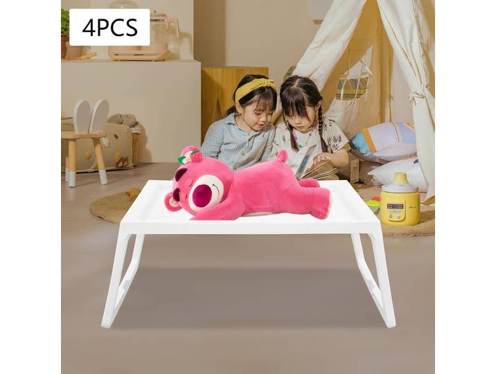 Table de lit pliante plateau en plastique table pliante moderne pour chambre à coucher, cuisine, canapé ou lit avec pieds pliants pour le petit déjeuner, la lecture