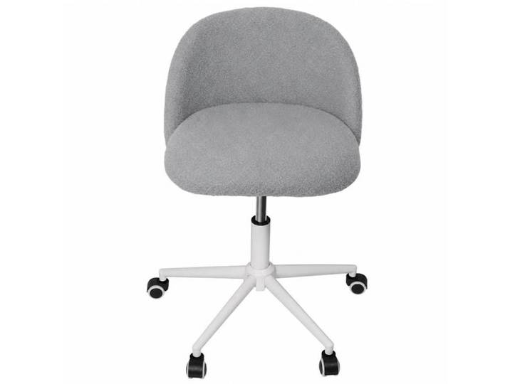 SUPFINE Chaise de Bureau Fauteuil Ergonomique Siège Pivotant Réglable en Hauteur Cadre en Acier Tissu Peluche Capacité 100kg