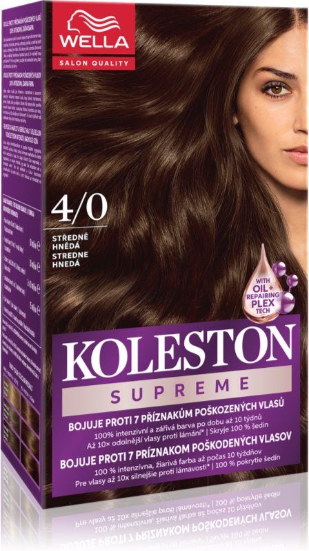 Wella Koleston Supreme coloration cheveux teinte 4/0 Medium Brown 100 ml