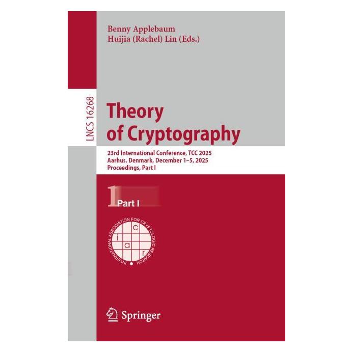 Springer Theory of Cryptography (Englisch, Softcover, Benny Applebaum, Huijia Lin) (64444575)