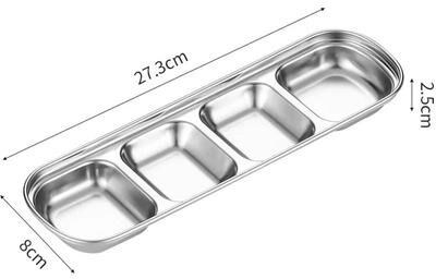 Uplift Picks GoldenServe Stainless Steel Seasoning Dish And Dipping Bowl silver (4)