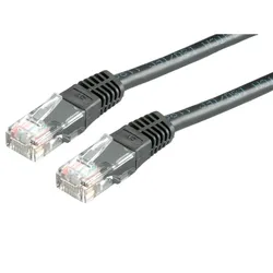 ROLINE Patchkabel Cat.5e (Class D) UTP, PoE, schwarz, 1 m
