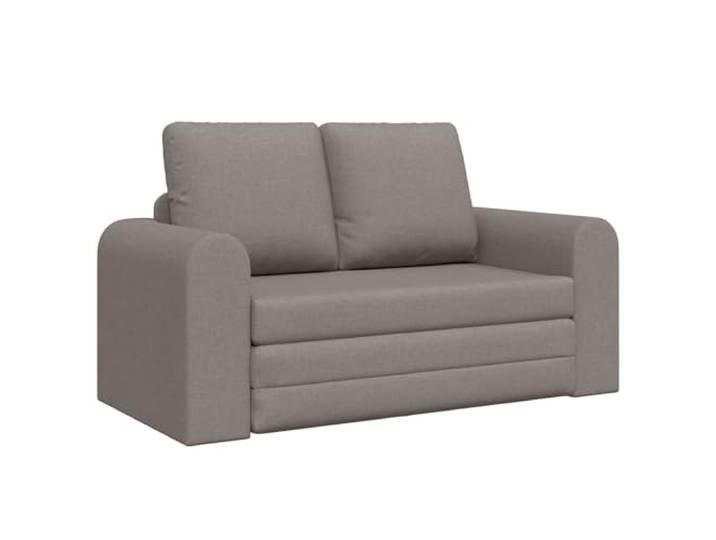 KUTYWEXFM Bodenschlafsofa Klappbar Taupe Stoff Couch mit Schlaffunktion Flexibles Klappsofa für Gästezimmer und Wohnzimmer. Gepolsterter Taupe-Stoff mit abnehmbarem Bezug und stabilem Metallrahmen.
