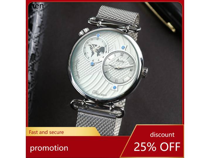 Montre d'affaires haut de gamme YFY pour homme, montre à double fuseau horaire