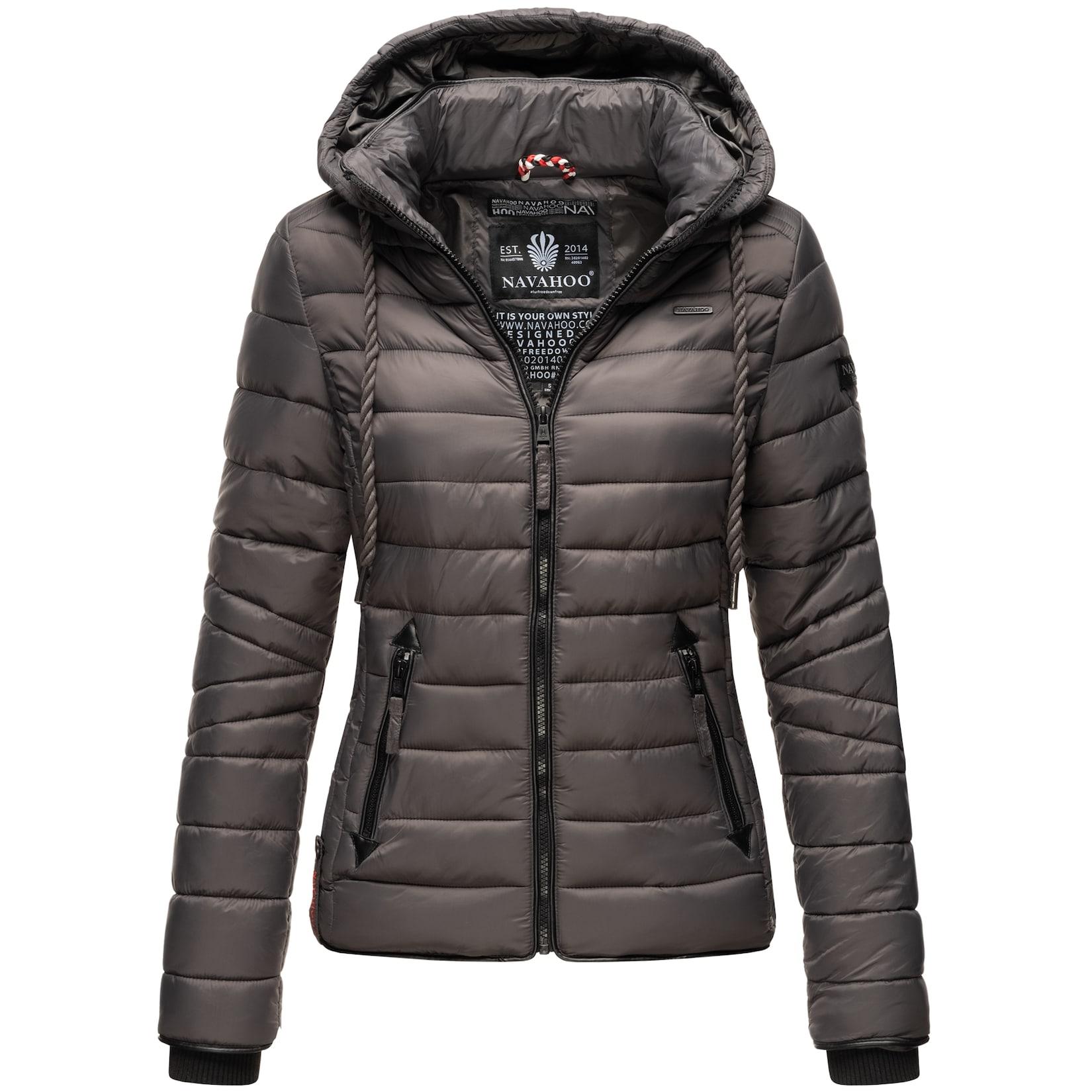 NAVAHOO Damen Steppjacke leichte Übergangsjacke mit Kapuze Lulana