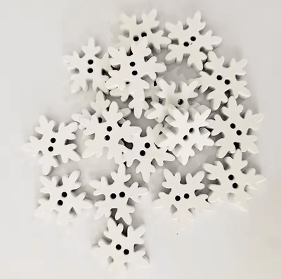 Uplift Curations Christmas Wooden Buttons Decorative Wooden Craft Shapes For DIY Projects set c 50pcs
