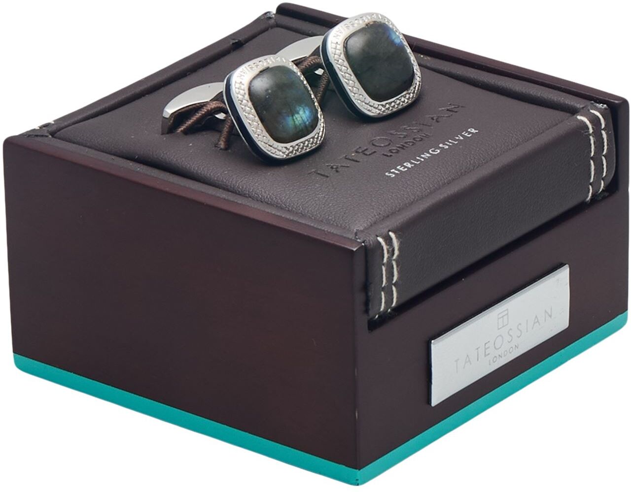 Tateossian Gemelos y Pasador Hombre Plata -- Hombre