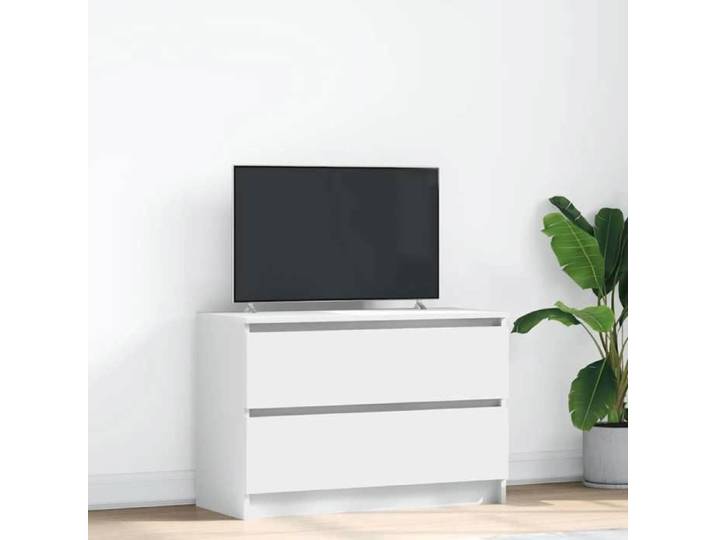 Banc TV Blanc Magnifique - Meuble TV - Armoire TV Pour Téléviseur - blanc 80x35x54cm - Bois d'ingénierie CL5534912