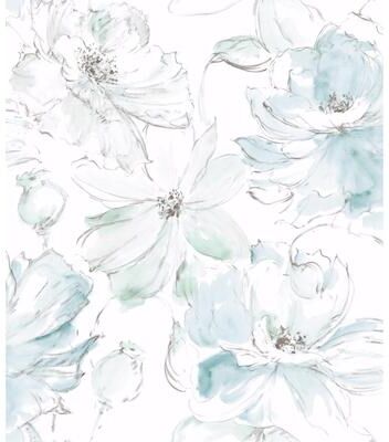 York Wallcoverings Mineral Green Floral Dreams Peel and Stick Wallpaper
