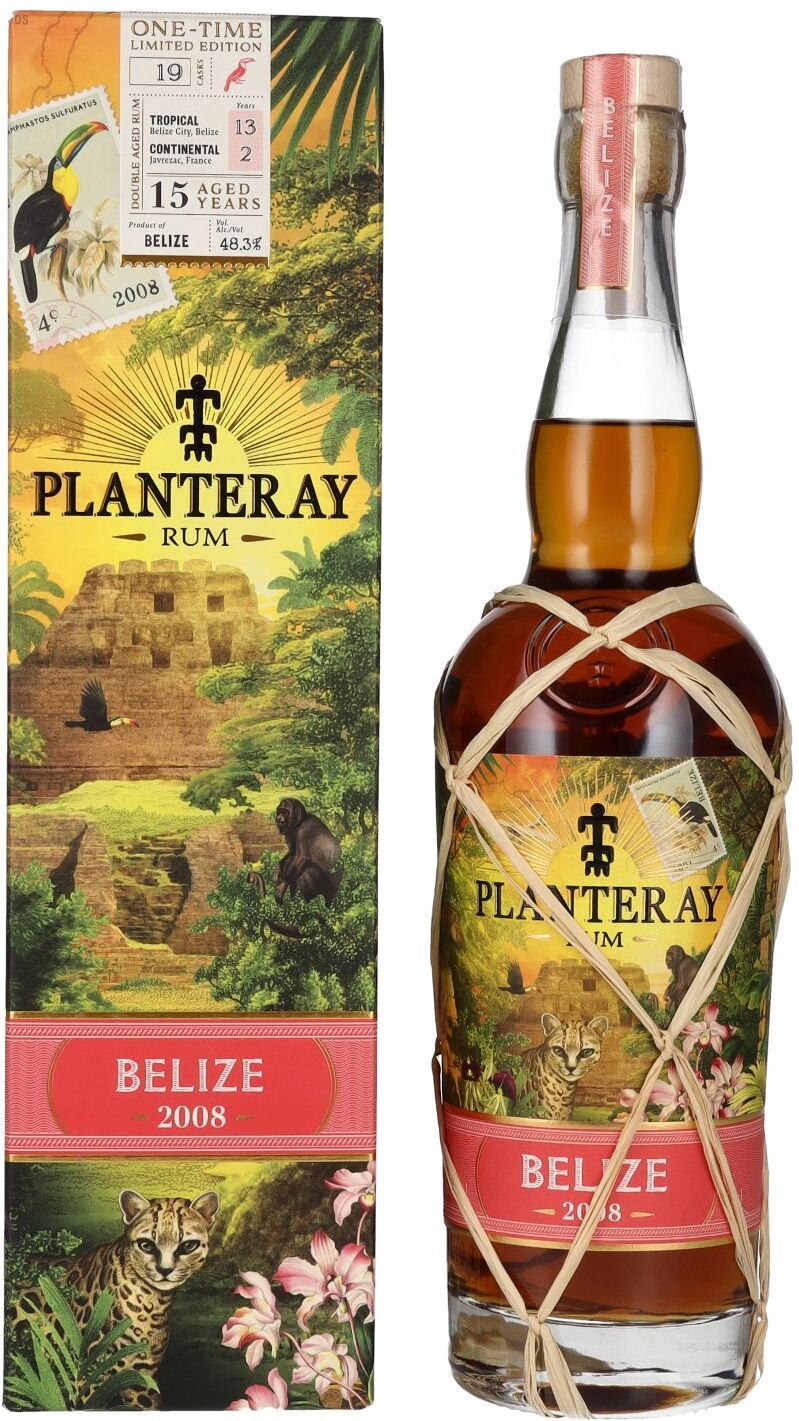 Planteray Rum BELIZE Double Aged Rum ONE-TIME Limited Edition 2008 48,3% Vol. 0,7l in Geschenkbox