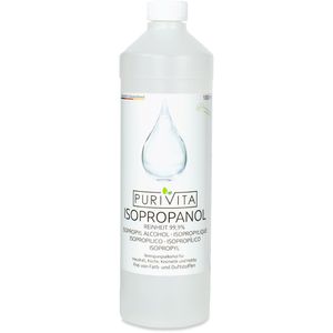 Purivita Isopropanol Reinigungsalkohol, 99,9% Isopropylalkohol, Flasche 1 Liter
