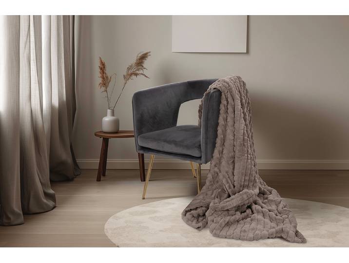Plaid Spa Essence 150 x 200cm Marron/Taupe Polyester