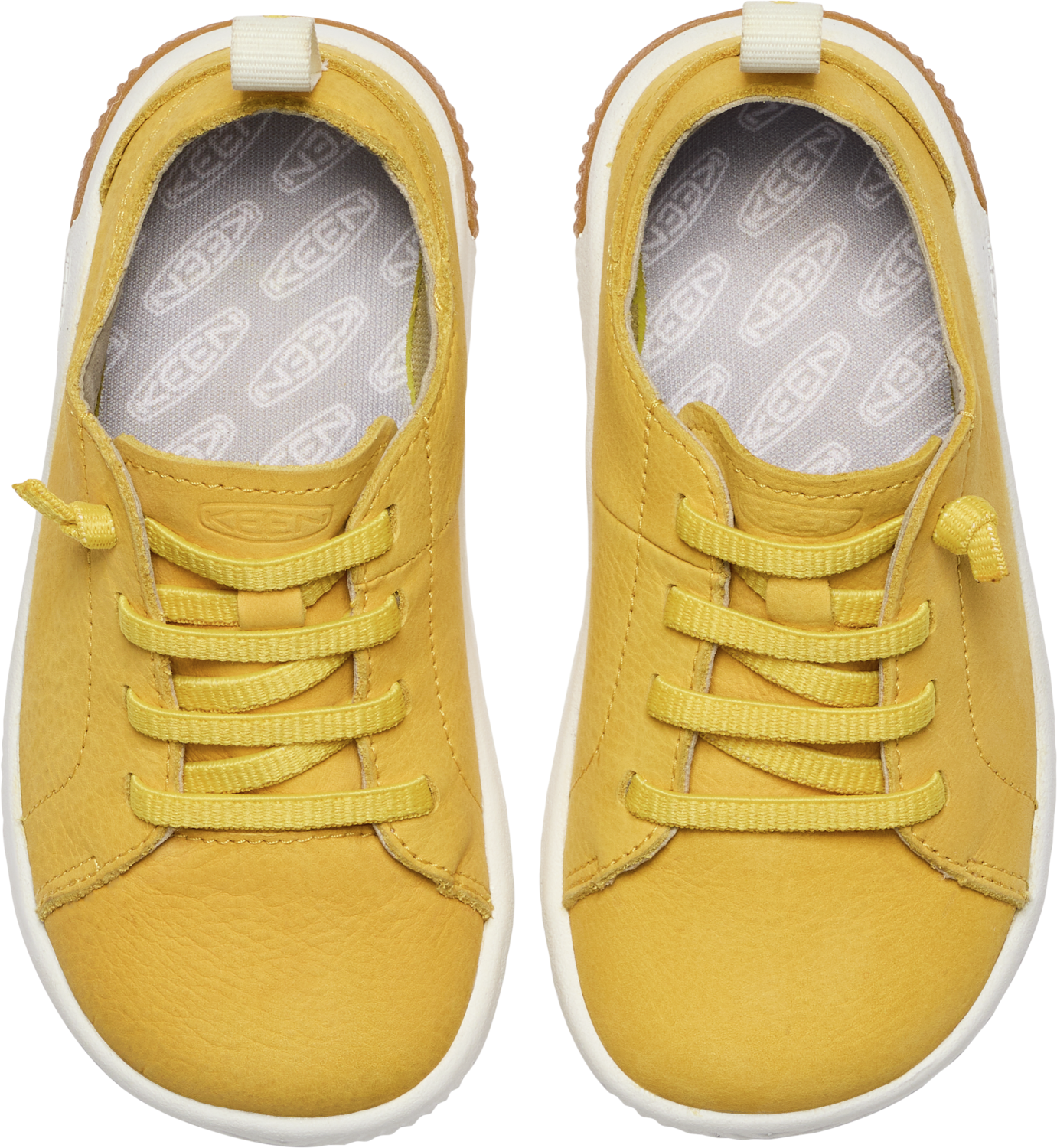 Barfussschuh KEEN "KNX LACE", Jungen, Gr. 29, weiss (daffodil, star weiß), Leder, Schuhe Barfussschuh daffodil, star weiß 29
