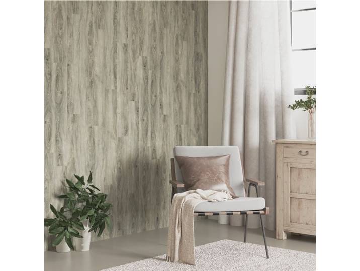 vidaXL Wandpaneele Holzoptik Grau PVC 4,12 m²