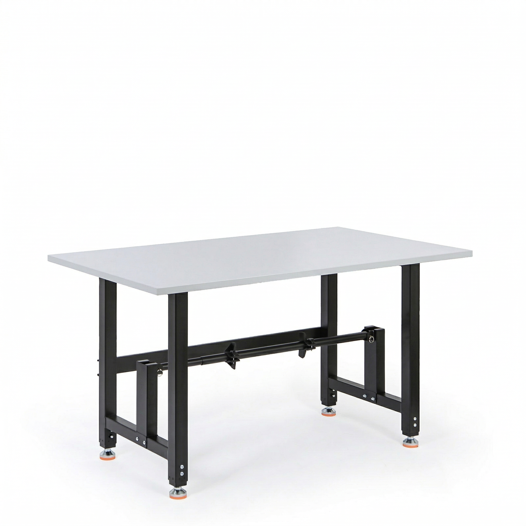 B2B Partner Höhenverstellbarer Packtisch PROFI, 1400 × 800 × 790–940 mm mit Rollenhalter