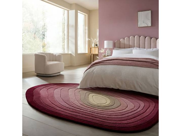 Tapis en laine Puddle Ombre type B Mauve 160 x 230cm Laine