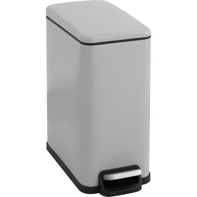 Mülleimer OTTO HOME "Joonah, Soft Close, schmal und kompakt", grau, B:17cm H:37,9cm T:34,5cm, Edelstahl, Mülleimer, Mülleimer, Nischen-Mülleimer, Treteimer, Kosmetikeimer mit Deckel