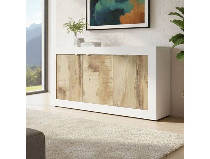 Buffet Faustin Dmora en Bois Blanc Nobilité 43x160x86h cm