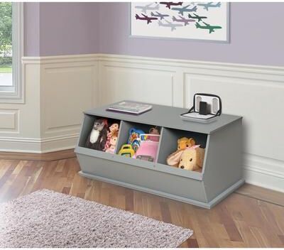 Taylor & Olive Malva Three Bin Stackable Storage Cubby