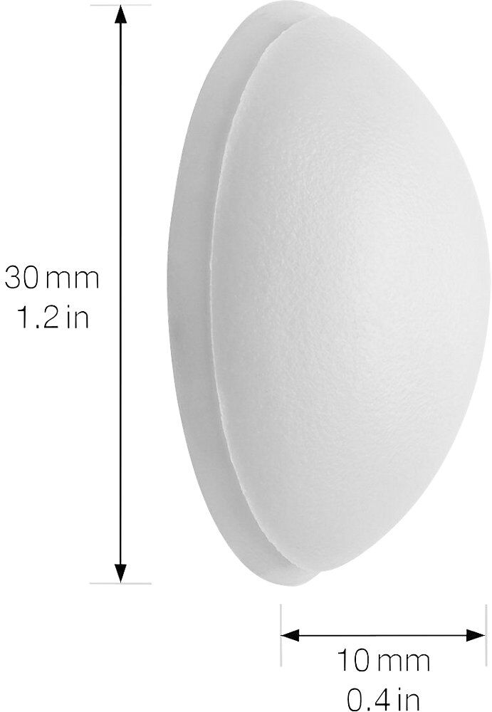 Wandpuffer, Beutel / Karte, Ø 30 mm, 10 Stk, Höhe 10 mm, weiß Wagner