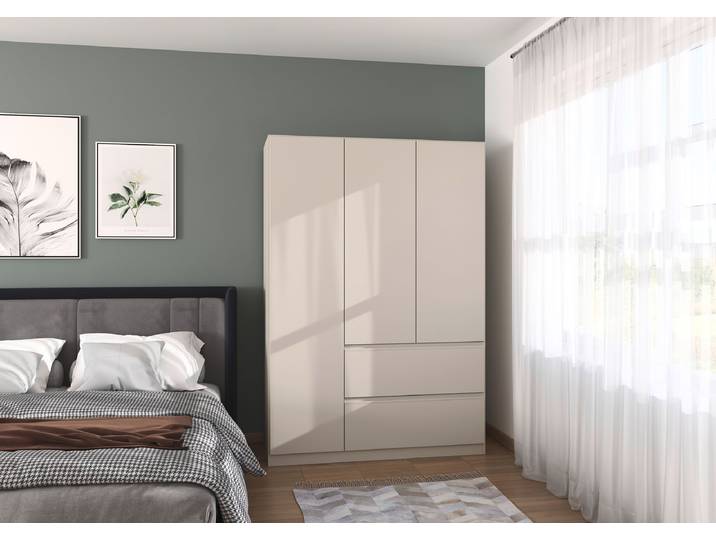 Drehtürenschrank Costa 136cm Beige/Kaschmir Basic