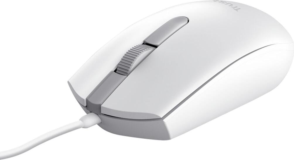 Trust TM-101W Optische Muis, 1200 DPI, USB Type-A, Wit