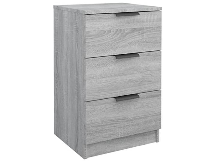GHVBNMF Nachttisch Grau Sonoma Beistellschrank mit 3 Schubladen 40x36x65 cm Kompakter Kommodenschrank für Schlafzimmer und Wohnzimmer, 3 geräumige Fächer, stabile Holzwerkstoff-Konstruktion.