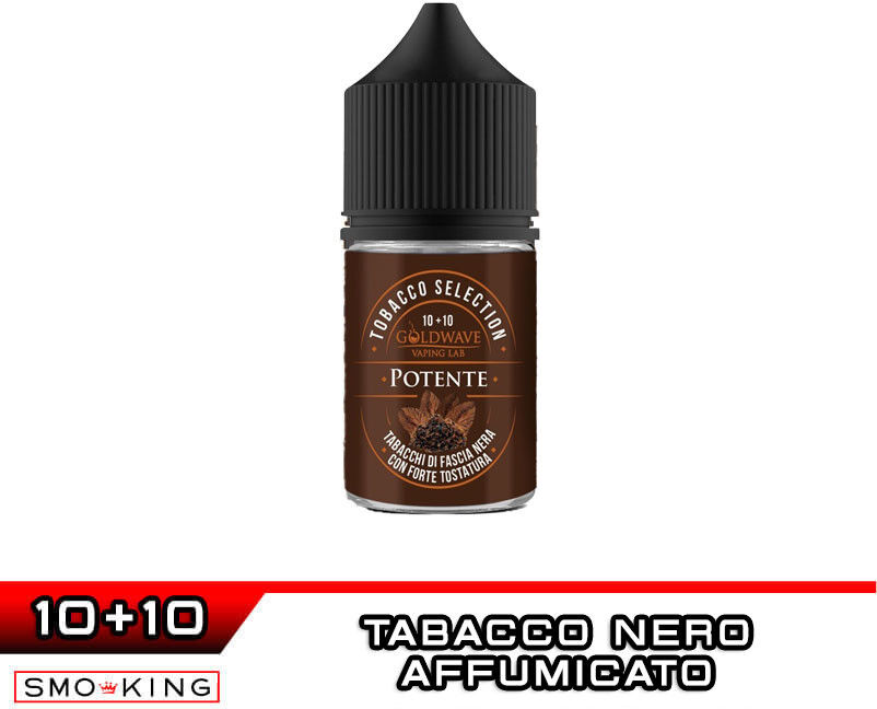 Goldwave POTENTE Mini Shot 10+10 ml  Tabacco Nero Affumicato