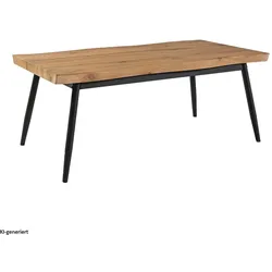 HTI-Living, Couchtisch + Beistelltisch, Couchtisch Edmund Rechteckig mit Wellenkante Artisaneiche (55 x 110 x 45 cm)