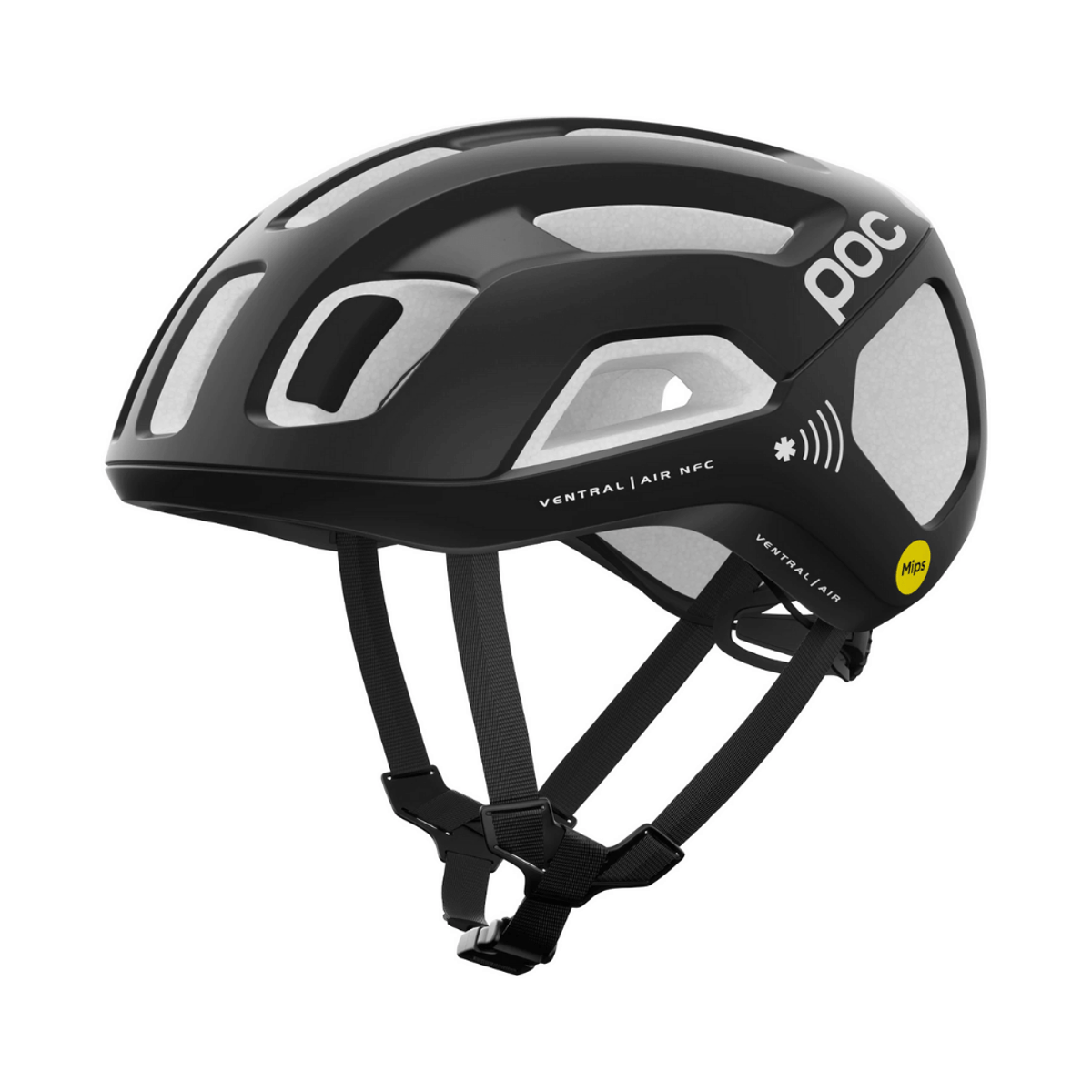 Capacete Poc Ventral Air Mips NFC Preto, Tamanho S Unisex
