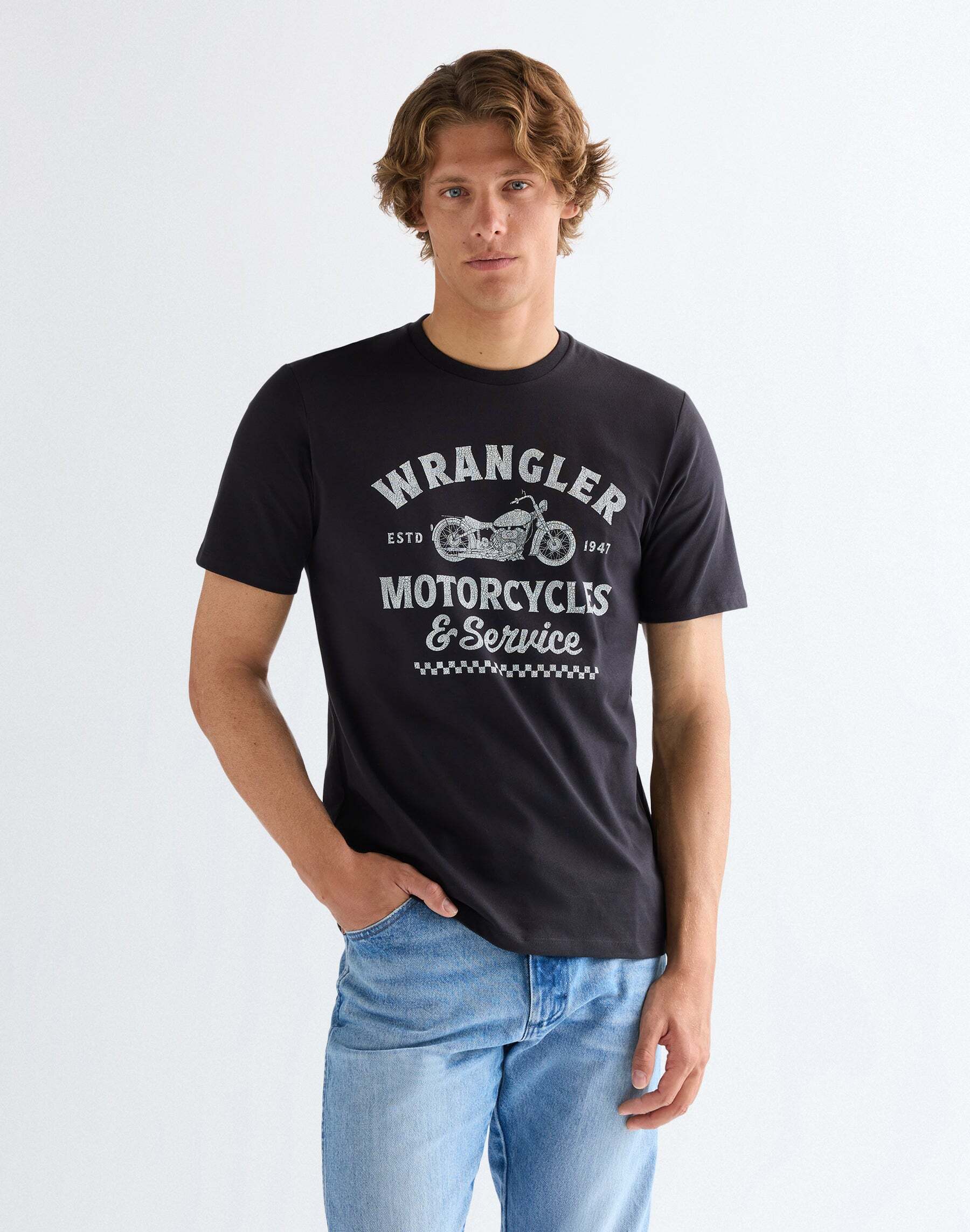 T-Shirt WRANGLER "WRANGLER T-Shirt Americana", Herren, Gr. XXL, schwarz, Obermaterial: 100% Baumwolle CO., Shirts T-Shirt schwarz XXL
