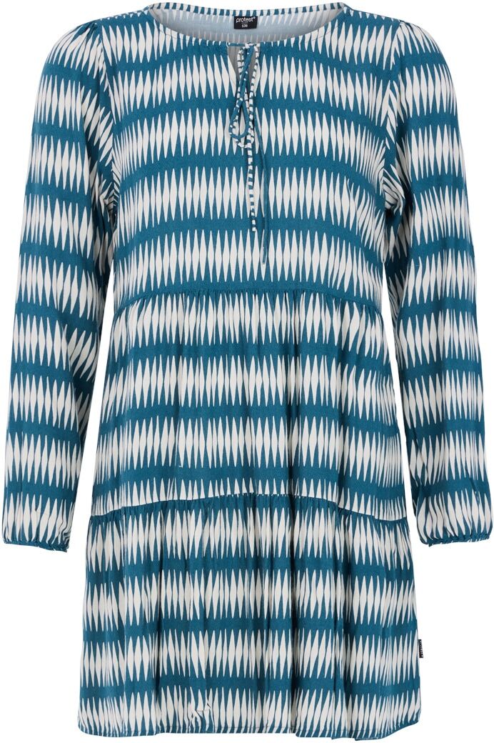 Strandkleid PROTEST "Kleid PRTJESS", Damen, Gr. S, EURO, blau (raku blau), Obermaterial: 100% Viskose CV., Kleider Strandkleid raku blau S, EURO