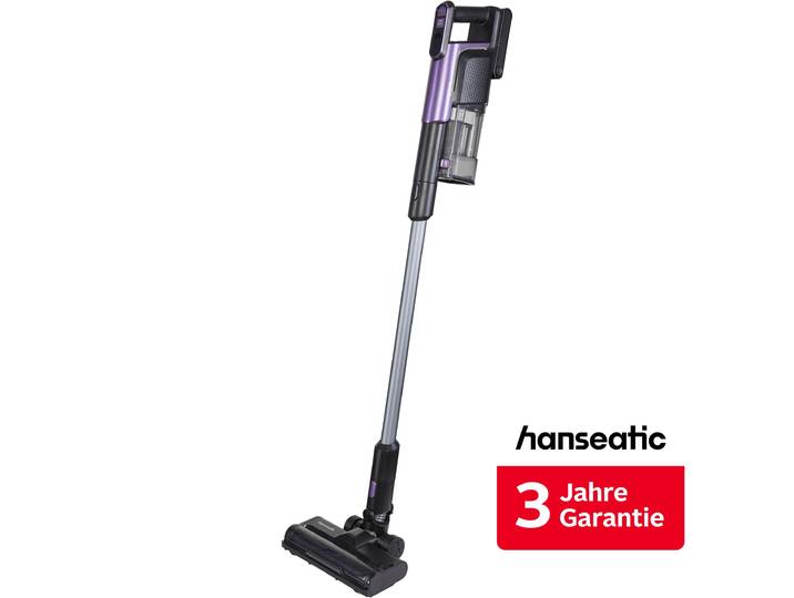 HANSEATIC Akku-Bodenstaubsauger HVS330700VBCJ inkl. Turbobürste, Wandhalterung, 700 ml Staubkapazität , schwarz, B:26cm H:118cm T:29cm, Akkusauger, inkl. 3 Jahre Herstellergarantie, Akku-Bodenstaubsauger