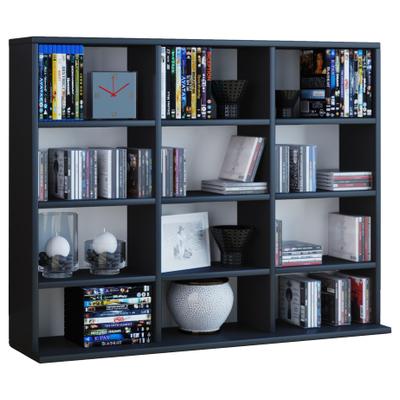 Standregal VCM "Holz CD DVD Standregal Bücherregal Regal Megosa L", schwarz, B:102cm T:23cm, Regale, Standregal