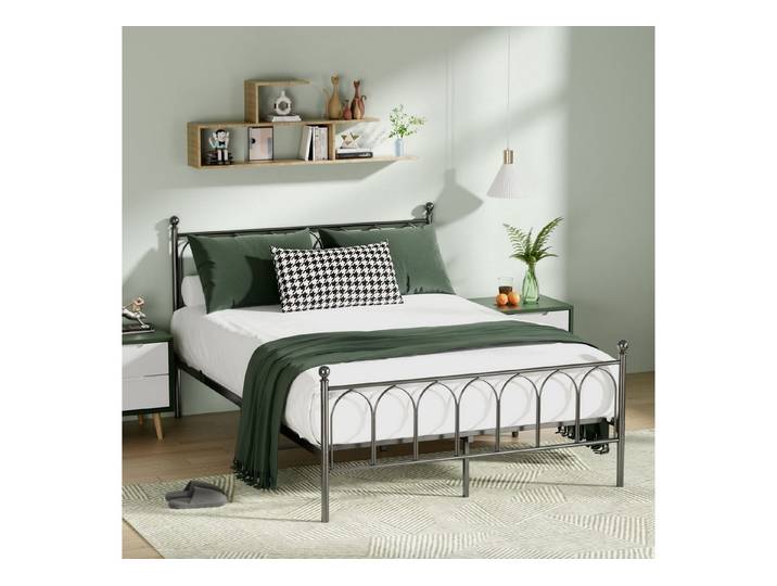 STILVORA Metallbett Metallbett 140x200 Bettgestell mit Lattenrost,Stauraum unter dem Bett