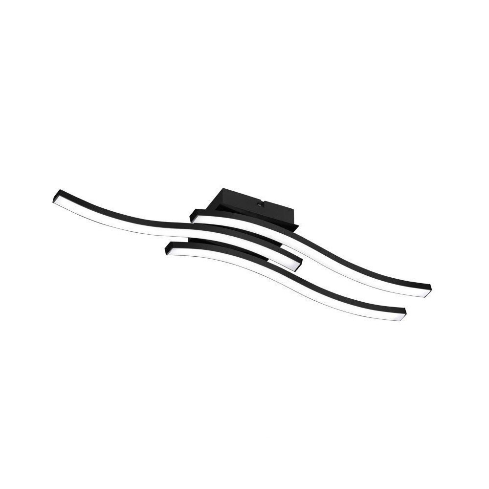 TRIO Plafondlamp Route 3-stripes Zwart LED
