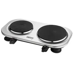 Camry CR 6511 stove Freestanding Black Stainless steel Electric, Kochplatte, Schwarz, Silber