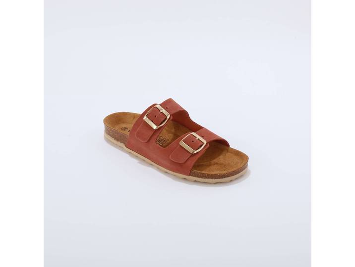 Mules en cuir 2 boucles réglables - Blancheporte