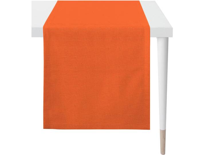 Tischläufer APELT 3900 Uni / OUTDOOR, Sommerdeko, Sommer , orange, B:48cm L:140cm, Polyacryl, Tischdecken, Tischläufer, mit Fleckschutz