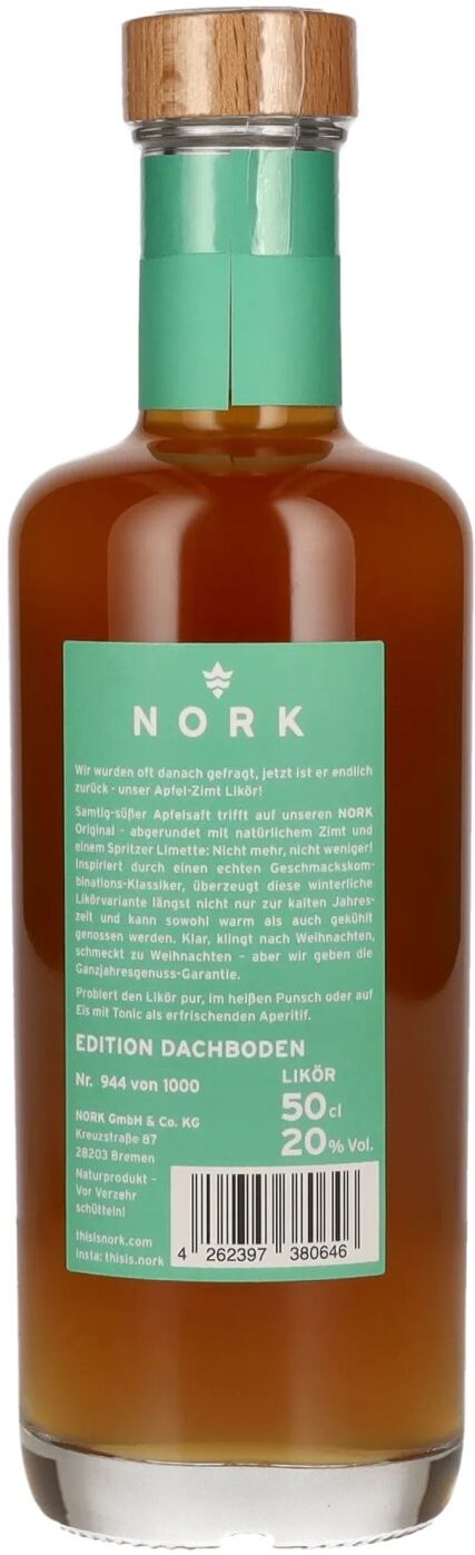 Nork Apfel-Zimt Likör Edition Dachboden 20% Vol. 0,5l