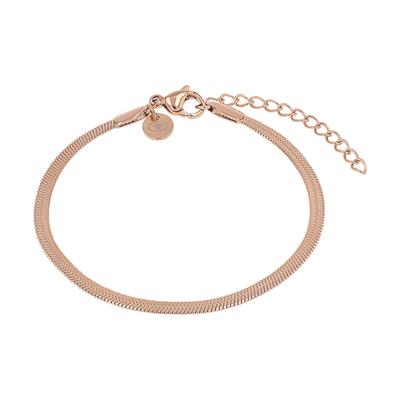 Armband TOM TAILOR "Schmuck Geschenk Edelstahl Schlangenkettengliederung", rosa (roségoldfarben), Armbänder, Damen, 20cm, Edelstahl, Armband