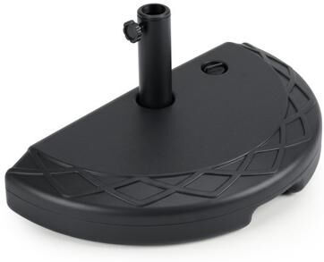 Costway Half Round Patio Umbrella Base 44 lbs Water and Sand Fillable