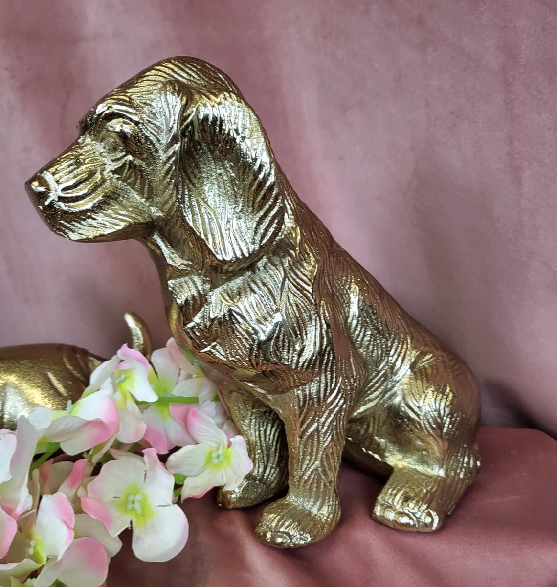 Art-Pol Gouden Metalen Hondenfiguur voor op tafel