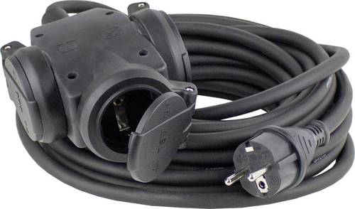 AS Schwabe 60445 Strom Verlängerungskabel 16A Schwarz 5.00m H07RN-F 3G 2,5mm²