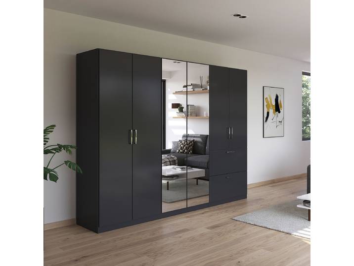 Drehtürenschrank Padua 271cm Grau/Graumetallic