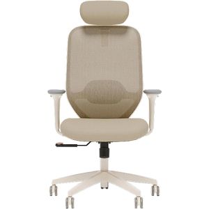 FlexiSpot Bürostuhl C5W-PRO, beige, Stoff / Netz, mit Kopfstütze, belastbar bis 150 kg
