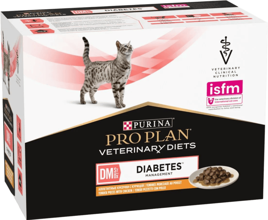 Kit Risparmio 30x85G Purina Pro Plan Veterinary Diets Cat Dm Diabetes Management Pollo 30X85G